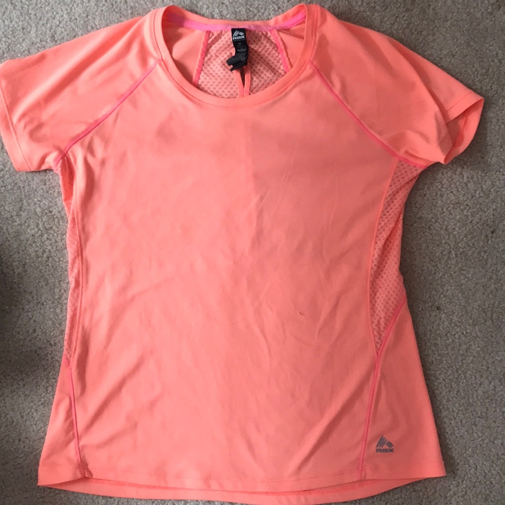 Bright coral workout top